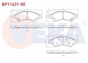 Fren Disk Balata Ön VEKA BP11431-00  AB312L361AB 1723538 AB31-2L361-AB