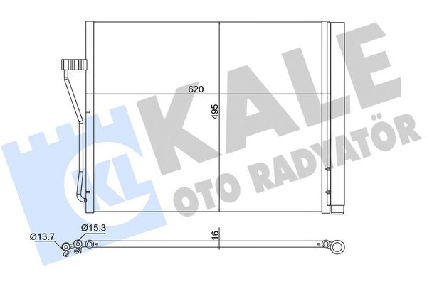 Klima Radyatörü  BMW 7 Serisi (F01/F02/F04)(01.2009->)  KALE 342490