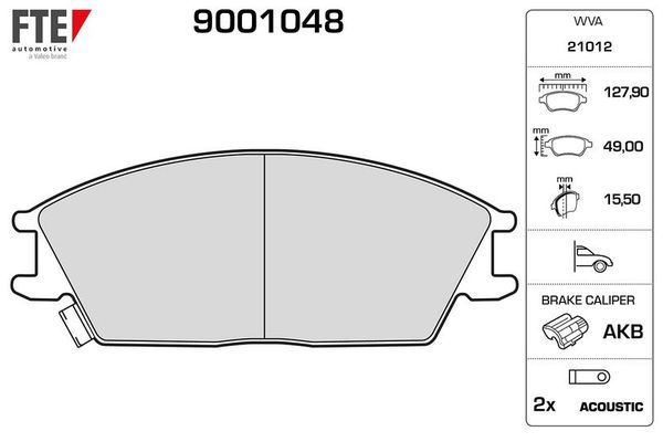 Fren Disk Balata Ön Hyundai Accent (X3)(1998->)  FTE 9001048