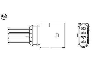 Oksijen (Lambda) Sensörü  NGK 91822  6A906265H 06A 906 265 H