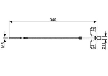 El Fren Teli Arka Sağ veya Sol BOSCH 1 987 482 651  1987482651 4641002090 46410 02090
