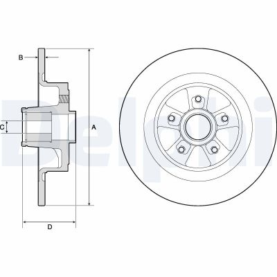 Fren Disk Ayna Arka Sağ ve Sol Renault Megane II 3 Kapı (10.2002->)  DELPHI BG9136RS