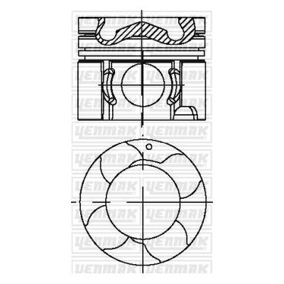 Piston (95.50MM-STD)   YENMAK 36-04373-000