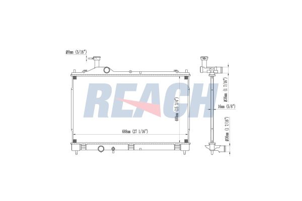 Su Radyatörü  Mitsubishi Outlander (GF0/GG)(2012->)  VEKA 16-3237