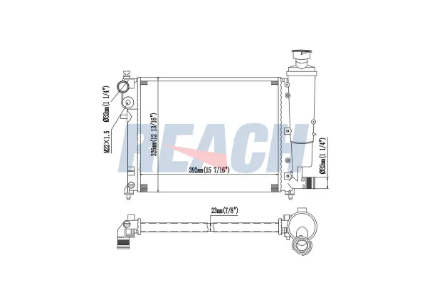 Su Radyatörü  Citroen Saxo (03.1996->)  MGA 80781