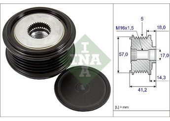 Alternatör Kasnağı  INA 535 0248 10  373222A100 252902A000 25290-2A000 373002A450 37300-2A450 373002A650 37300-2A650 373002A651 37300-2A651 373002A850 37300-2A850