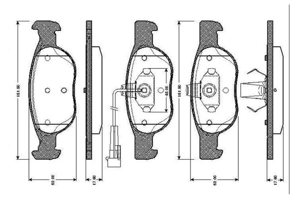 Fren Disk Balata Ön Alfa Romeo 146 (1995->)  BOSCH 0 986 TB2 285