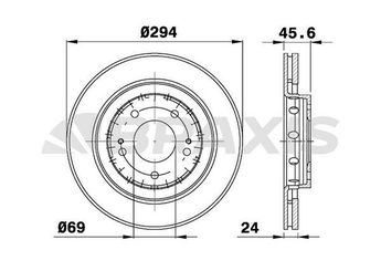 Fren Disk Ayna Ön Sağ ve Sol BRAXIS AE0301  1606375780 1611429880 MR205215