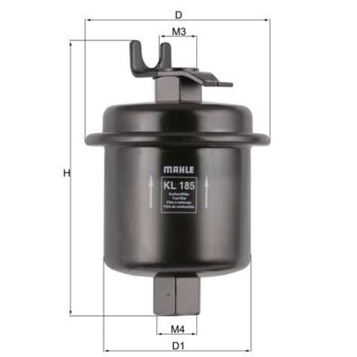 Yakıt Filtresi  Honda Prelude (BB6/8/9)(01.1997->)  MAHLE KL 185