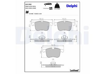 Fren Disk Balata Ön DELPHI LP1783  LP1783 1605079 1605138 9268709 93176379 93188113 93802167 12802167 93166941 93190340