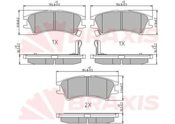 Fren Disk Balata Ön BRAXIS AA0652  5810102A00 58101-02A00