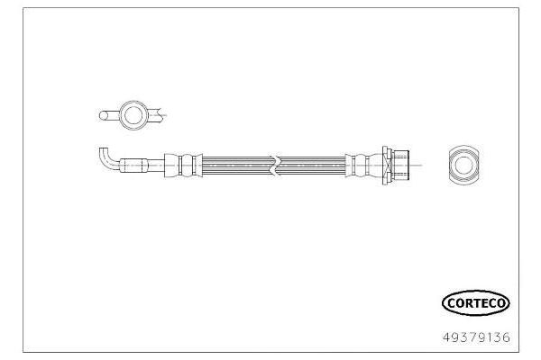 Fren Hortumu Arka Sağ veya Sol Daihatsu Charade (XP9F)(2011->2013)  BREMBO T 83 141