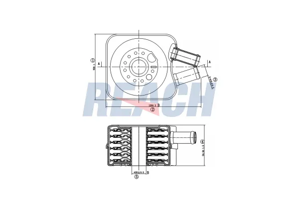 Motor Yağ Soğutucu  Volkswagen Sharan (7M6/7M9)(04.2000->2010)  VEKA 45-4419