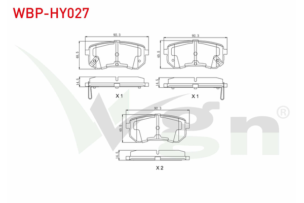 Fren Disk Balata Arka WGN WBP-HY027