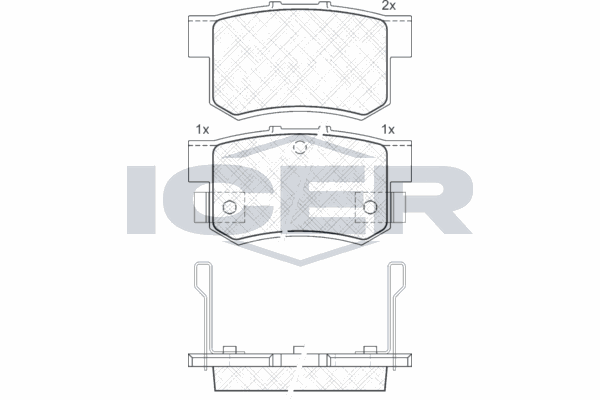Fren Disk Balata Arka Honda Civic Sedan (FD)(04.2006->)  OTOZONE FDA9000-R2
