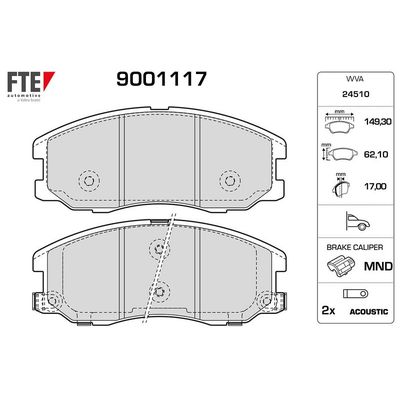 Fren Disk Balata Ön Chevrolet Captiva (2006->)  FTE 9001117