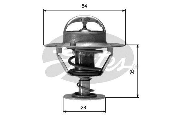 Termostat 77 °C  Nissan 200 SX (S14)(04.1994->)  GATES TH04277G1