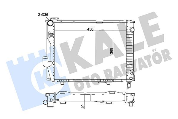 Su Radyatörü  Mercedes E -Serisi S.Wagon (BM 124)(10.1992->)  KALE 361900