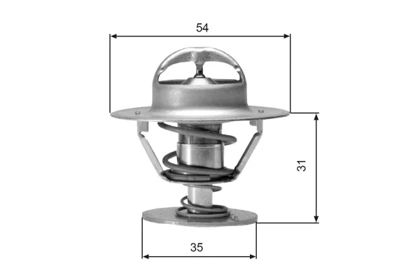 Termostat 82 °C  Seat Ibiza (03.1985->)  GATES TH00682G1