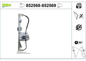 Cam Krikosu Arka Sol VALEO 852568  52093915 51983940 52050179 52069163 52072861