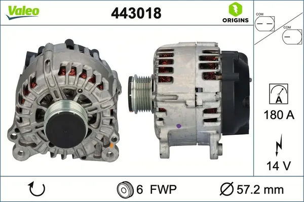 Alternatör  VALEO 443018