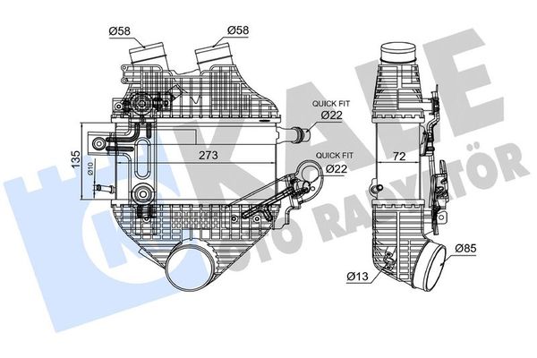 Turbo Radyatörü  BMW M4 Serisi Cabrio (F83)(2014->)  KALE 375975
