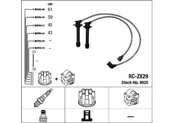 Buji Kablosu  NGK 9925  FS0118140 FS01-18-140 FS0118T51 FS01-18-T51 FS0118T52 FS01-18-T52 FS0118T53 FS01-18-T53 FS0118T54 FS01-18-T54