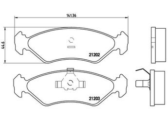 Fren Disk Balata Ön BREMBO P 24 028  1465126 1659938 5025048 5025929 6162190 6188427 6203650 89FB2K021AA 89FB2K021CA 89FB2K021DA 90FX2K021AA 91FX2K021AA 91FX2K021AB D89FB2K021AA