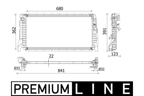 Su Radyatörü  BMW 2 Serisi Gran Coupe (F44)(2019->)  MAHLE CR 2279 000P