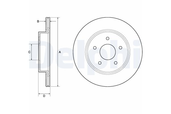 Fren Disk Ayna Arka Sağ ve Sol Renault Koleos II (05.2017->)  DELPHI BG4779C