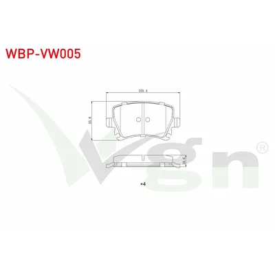 Fren Disk Balata Arka Renault Clio III Grandtour (01.2008->)  WGN WBP-VW005