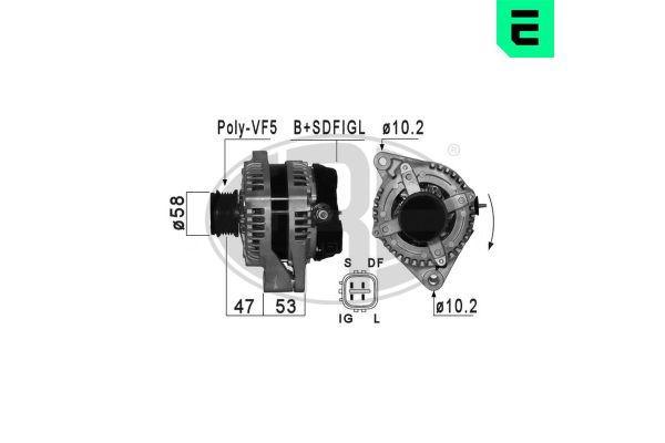 Alternatör  Toyota Avensis Verso (M20)(2001->)  ERA 210859A