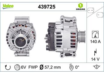 Alternatör  VALEO 439725  6H903017E 6H903023S 06H903017E 6H903017EX 06H903017EX 06H903023S 6H903023SX 06H903023SX