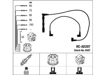 Buji Kablosu  NGK 0507  N10190202 N 101 902 02 N10190203 N 101 902 03 N10190204 N 101 902 04 N10190205 N 101 902 05 N10190302 N 101 903 02