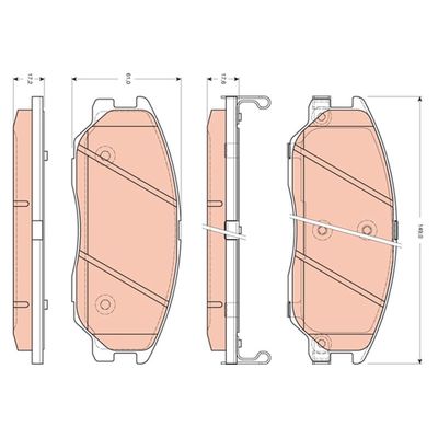 Fren Disk Balata Ön Ssangyong Actyon Sports (2012->)  MAGNETI MARELLI 363700430052