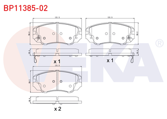 Fren Disk Balata Ön VEKA BP11385-02  