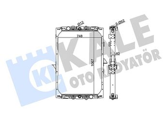 Su Radyatörü  KALE 349345  9645587480 1326966 1326966R 1364465 1364465R 1617340 1617340R 1617341 1617341R 1858772 1858772R 1858774 1858774R