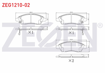 Fren Disk Balata Ön ZEGEN ZEG1210-02   D10601HJ0A D10601HL0B D1060ED500 2472401 AY040NS140 AY040NS149 AY040NS157 AY040NS161 AY040NS167 AY040NS168 D10601HM0A D1060ED51A D1060EE51A D1M6M1HJ0A D10603VA9B 41060ED525 D1M6M1FA0A
