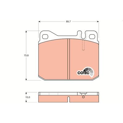 Fren Disk Balata Ön Mercedes Strich Acht Limousine (BM 114)(01.1972->)  TRW GDB242