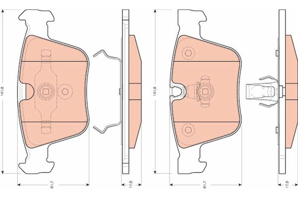 Fren Disk Balata Arka Mercedes ML -Serisi (BM 164)(03.2005->)  TRW GDB1675