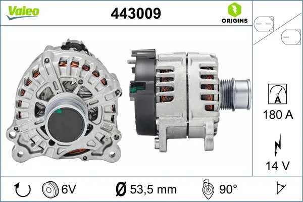 Alternatör  Audi A4 Sedan (8W2)(08.2015->)  VALEO 443009