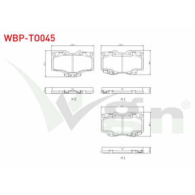 Fren Disk Balata Ön WGN WBP-TO045