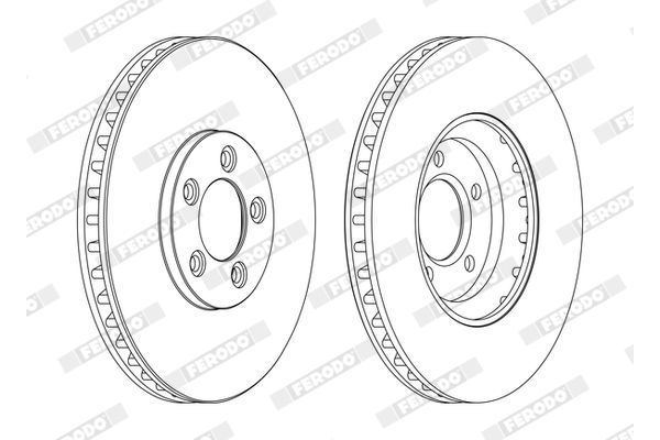 Fren Disk Ayna Ön Sağ ve Sol Jaguar XJ (X350/X358)(2003->)  FERODO DDF1648C