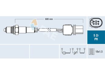 Oksijen (Lambda) Sensörü  FAE 75081  1681964 1688499 AV619D375AA AV61-9D375-AA AV619D375BA AV61-9D375-BA