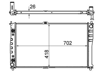 Su Radyatörü  MAHLE CR 1329 000S  25310G2000 K55215200 0K552-15200 K55415200A 0K554-15200A K55415200D 0K554-15200D K55415200B 0K55415200B K55415200C 0K55415200C