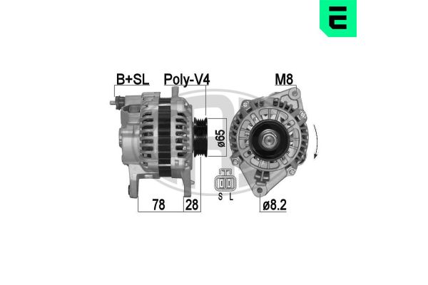 Alternatör  Mitsubishi Space Gear (PA0)  ERA 209335A