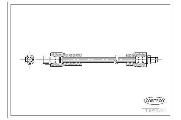 Fren Hortumu Ön Sağ veya Sol Mercedes A -Serisi (BM 168)(05.1997->)  SVAC 50-0120