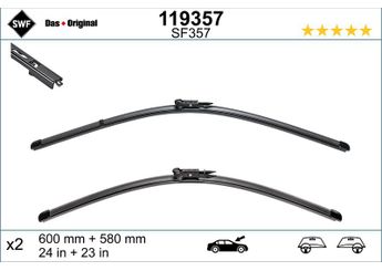 Silecek Süpürgesi Ön  650/580 mm - 26/23 inç SWF 119357  61610431438 431438 61610431463 61612455442 0 431 438 61 61 0 431 438 61 61 0 431 463 61 61 2 455 442