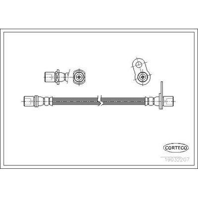 Fren Hortumu Arka Sağ Toyota Carina (T19)(1995->)  ASPART 3HOS1418