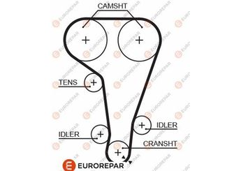 Triger Kayışı  EUROREPAR 1633140280  1663391 1663392 6764161 6764162 928M6268A1A 928M6268A1B 928M6268A2C 928M6268A2D
